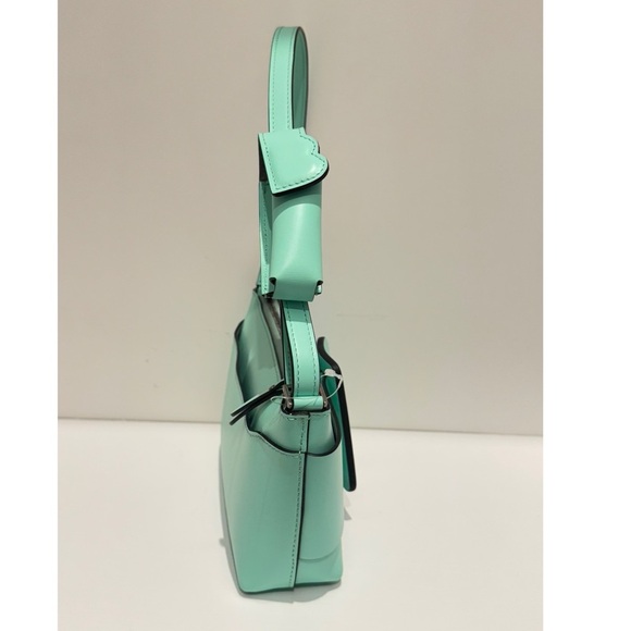 BOYY Buckle Pouchette Leather Small Clutch Shoulder Handbag Wristlet Tote NEW - Picture 7 of 11